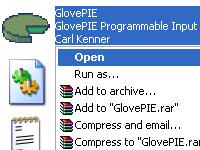 Open the GlovePie