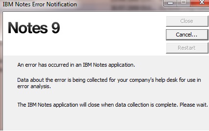 Ibm Notes Error Notification About Notes 9 Techyv Com