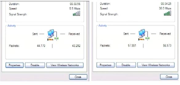 range of the signals after the signal power is increased