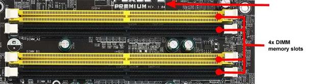 4x DIMM memory Slots