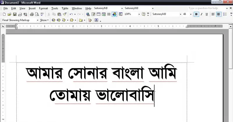 MS word 2003 & type Bangla with Bijoy 2000