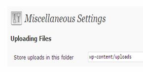 Settings ======Miscellaneous ===== Upload Folder Note