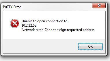 cannot assign requested address vmware