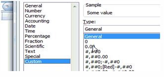 Press CTLR+1-select  number tab- Choose Custom as the type-general