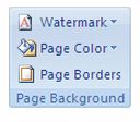 Page Layout tab, in the Page Background group, click Watermark.