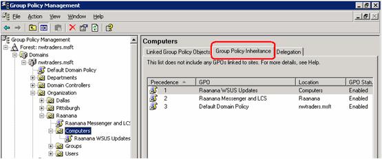 Group Policy Inheritence
