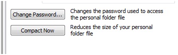 Reduces the sizes of your personal folder file