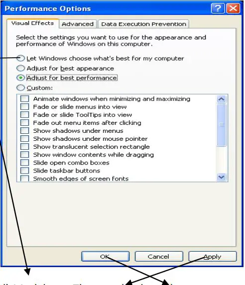 performance-options visual effects  tab