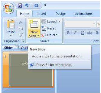 Add Slides to Presentation