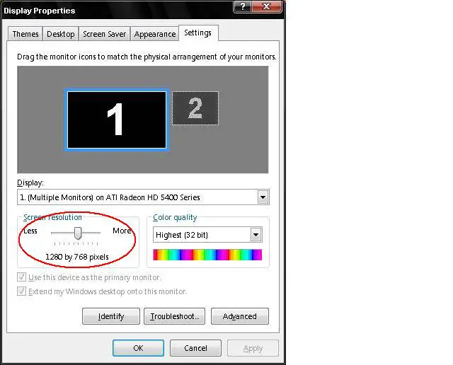  you can select color quality of 32 bits or 64 bits for 1024 by 600.