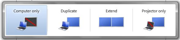 video output (VGA) to LCD projectors in Windows 7