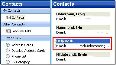 Help Desk Contacts