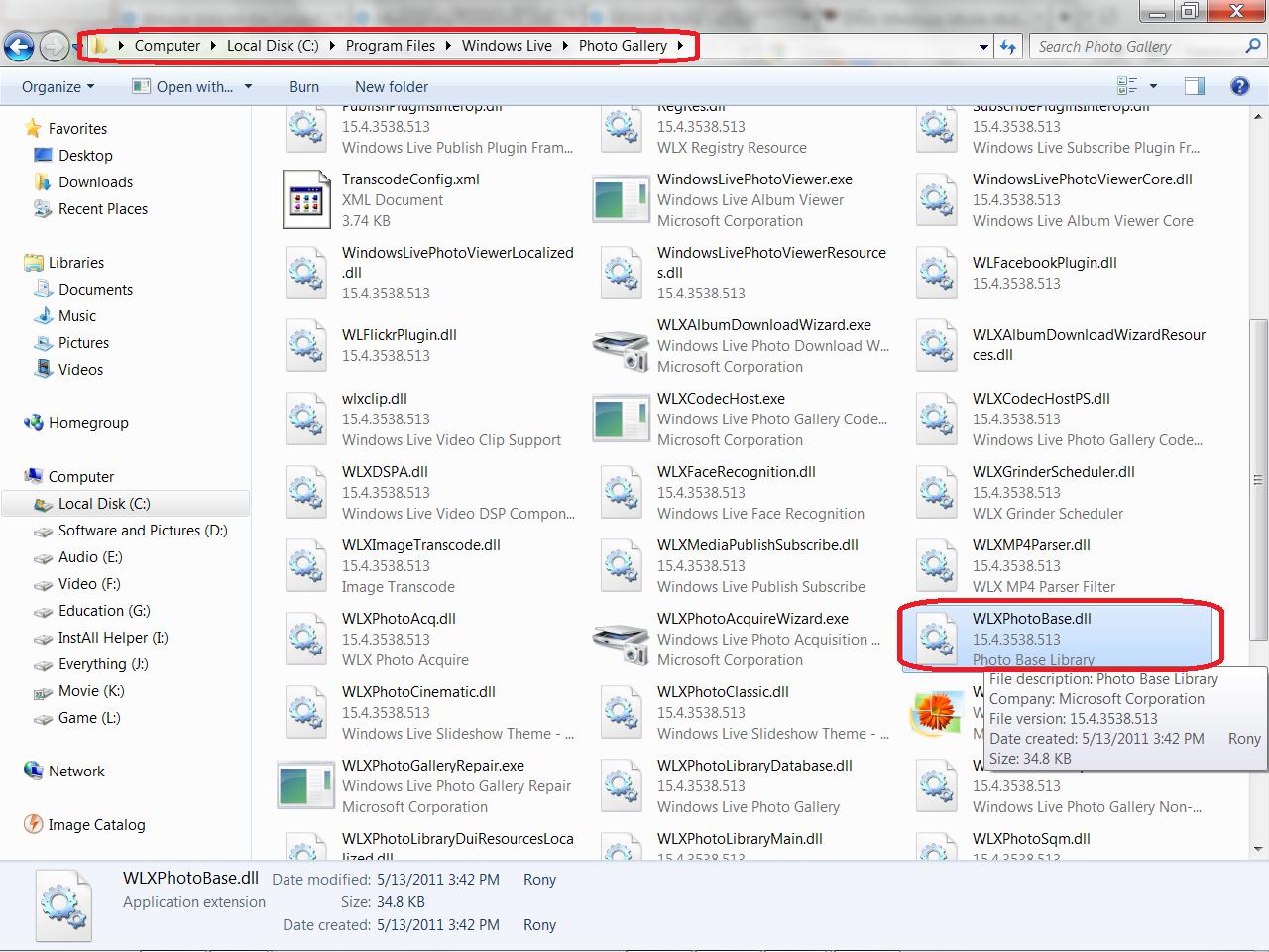 paste/replace “WLXPhotobase.dll”