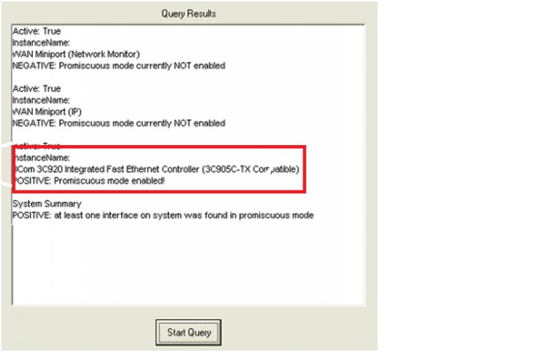 query result