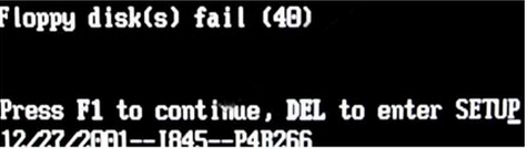 Floppy disk failed
