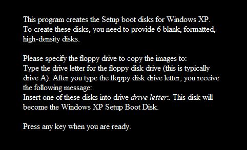 how to make a windows xp boot disk cd