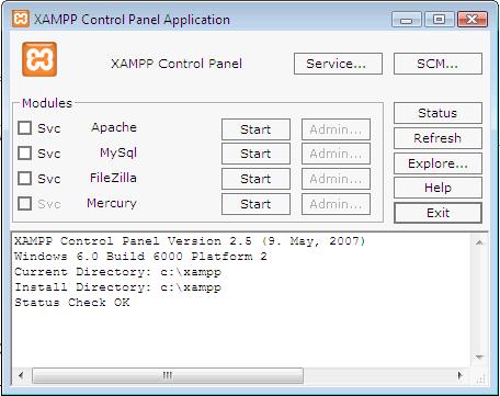 Click Yes to launch the XAMPP Control Panel.
