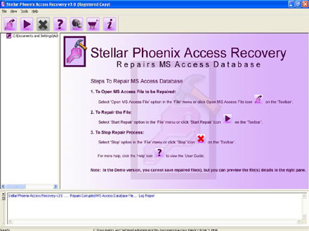 Repairs MS Access Database