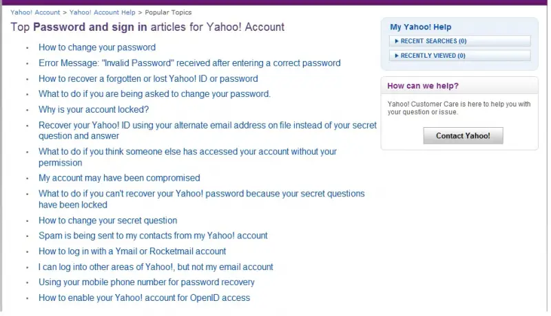 how to reset your yahoo password if you forgot your security questions