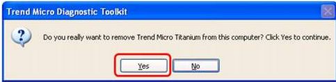 Trend Micro program that is currently installed-Click Uninstall.