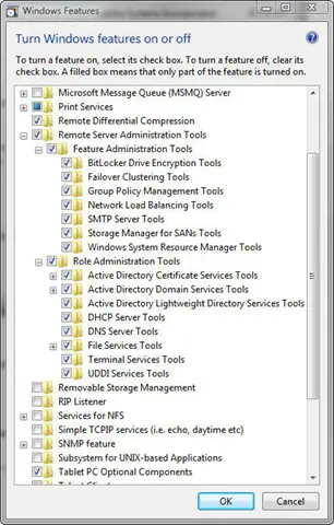 Remote Server Administration Tools in Windows 8