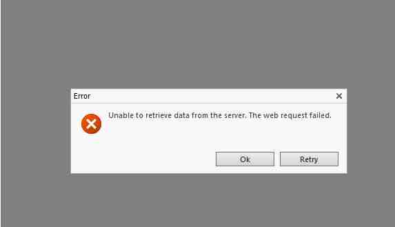 Unable to retrieve data from the server - Techyv.com