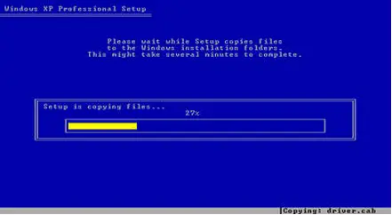 Windows Xp copying files