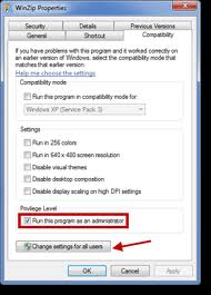 Winzip properties