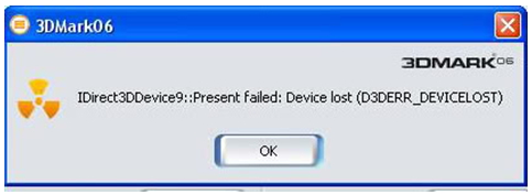 IDirect3DDevice9: Present failed: Device lost (D3DERR_DEVICE LOST) 