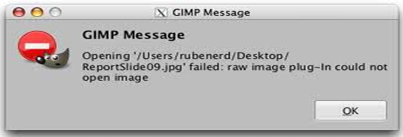 GIMP Message