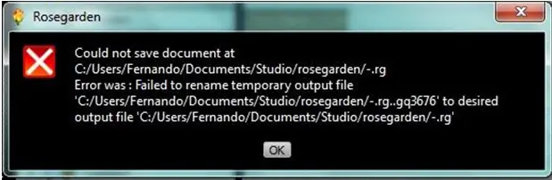 Error was : Failed to rename the temporary output file