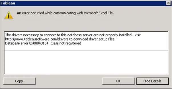 Database server are not properly installed