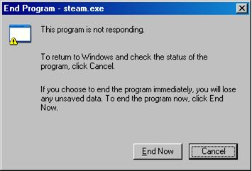 This program is not responding