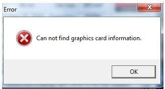 Can not find graphics card information.