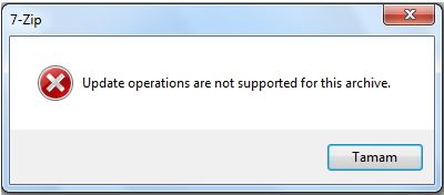 Update operations are not supported for this archive.