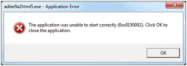 application was unable to start correctly (0xc0150002)