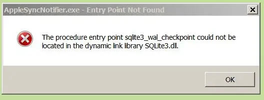 The procedure entry point sqlite3_wal_checkpoint could not be located in the dynamic link library SQLite3.dll.