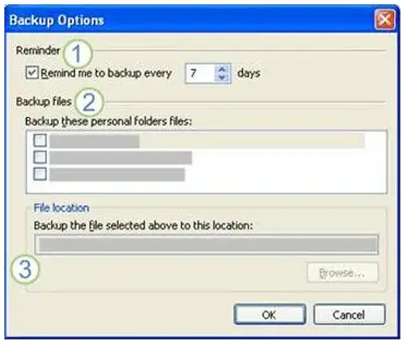 Backup options-reminder-backup files-file location