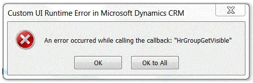 An error occurred while calling the callback:”HrGroupGetVisible”