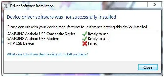 Windows 7 when connecting my Samsung Galaxy S