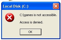games is not accessible. Access is denied.