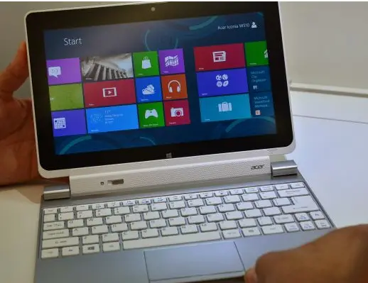 laptop running Windows 8, but if its screen (with touch feature)