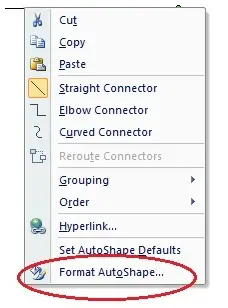 open the FORMAT AUTOSHAPE Dialog box where fully edit the line shape