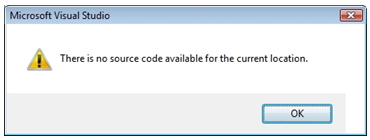 There is no source code available for the current location