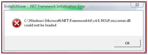 WindowsMicrosoft.NETFramework64v.4.0.30319mscoreei.dll could not be loaded