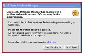 QuickBooks Database Manager QuickBooks Database Manager has encountered a problem and needs to close