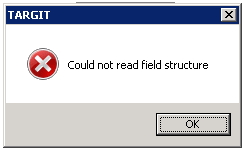 Could Not Read Field Structure