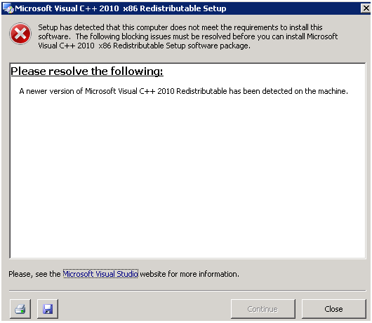 microsoft visual c++ 2010 redistributable package 32 bit windows 7