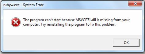 Msvcr71.dll download for windows 7
