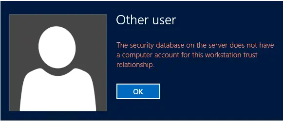 how to fix trust relationship error windows 10